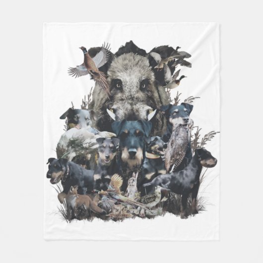 Deutscher Jagdterer Fleecedecke (Vorderseite)