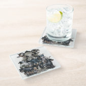 Deutscher Jagdterer Glasuntersetzer (Schrägansicht)