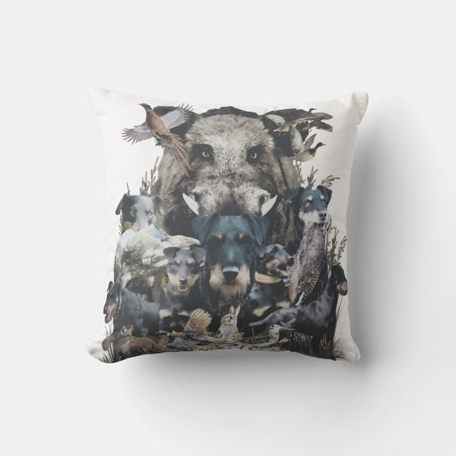 Deutscher Jagdterer Platz Uhr Kaffee Mu Kissen (Vorderseite)