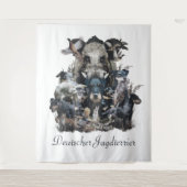 Deutscher Jagdterer Platz Uhr Kaffee Mu Wandteppich (Vorderseite)