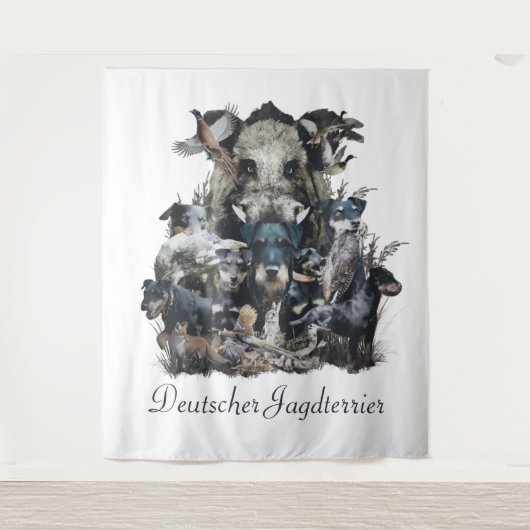 Deutscher Jagdterer Platz Uhr Kaffee Mu Wandteppich (Vorderseite)