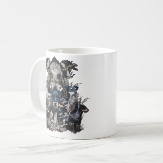 Deutscher Jagdterer Platz Uhr Kaffeetasse (Vorderseite Links)