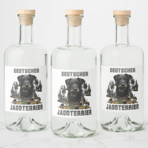  Deutscher Jagdterrier  Alkoholflaschenetikett