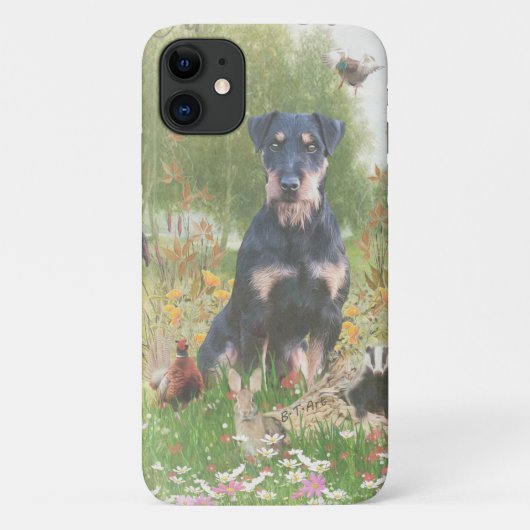 Deutscher Jagdterrier (Jagdschrecker) Sticker Pape Case-Mate iPhone Hülle (Rückseite)
