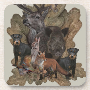 Deutscher Jagdterrier (Jagdterrier) Wandteppich Po Getränkeuntersetzer