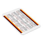 Deutscher Kalender 2021 Magnet (Rechte Seite)