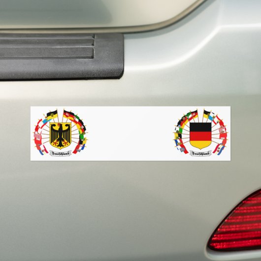 Deutscher kennzeichnet Pinwheel Autoaufkleber (Auf Auto)