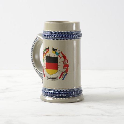 Deutscher kennzeichnet Pinwheel Bierglas (Vorderseite Links)