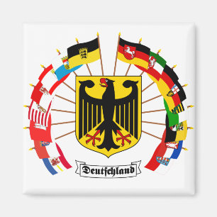 Deutscher kennzeichnet Pinwheel Magnet