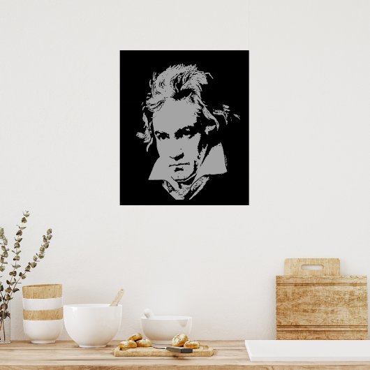 Deutscher Komponist, Pianist klassischer Musik. Poster (Küche)