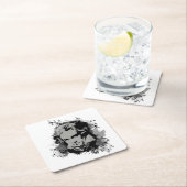 Deutscher Komponist, Pianist klassischer Musik. Rechteckiger Pappuntersetzer (Vor Ort)