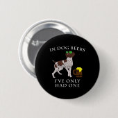 Deutscher Kurzfilm Pointer Irish St Patrick Day Button (Vorne & Hinten)