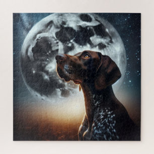 Deutscher Kurzfilm Pointer Nighttime Sky Moon Blue Puzzle