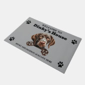 Deutscher Kurzgeber Pointer Dog Fußmatte (Schrägansicht)