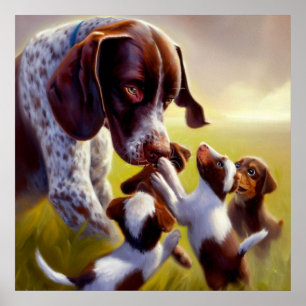 Deutscher Kurzgeber Pointer Dog Poster