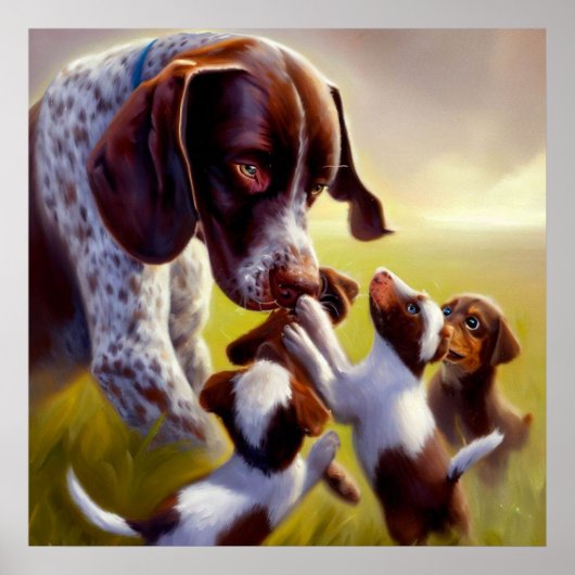 Deutscher Kurzgeber Pointer Dog Poster (Vorne)