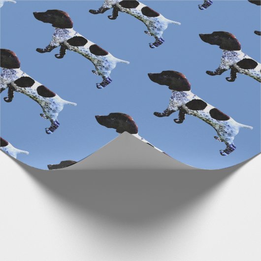 Deutscher Kurzhaar-Pointer-Welpengeschenk-Wraps Geschenkpapier (Ecke)