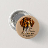 Deutscher Kurzhaar-Schlüsselanhänger Button (Vorne & Hinten)