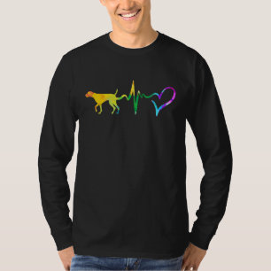 Deutscher kurzhaariger Pointer Heartbeat Farbiger  T-Shirt