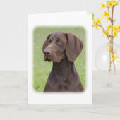 Deutscher kurzhaariger Zeiger AA004D-019 Karte (Gelbe Blume)