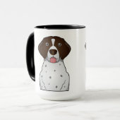 Deutscher kurzhaariger Zeiger-Cartoon Tasse (Vorderseite Links)