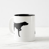 Deutscher kurzhaariger Zeiger-Gang Zweifarbige Tasse (Vorderseite Links)