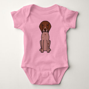 Deutscher kurzhaariger Zeiger-HundeCartoon Baby Strampler