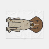 Deutscher kurzhaariger Zeiger-HundeCartoon Fleecedecke (Vorderseite (Horizontal))