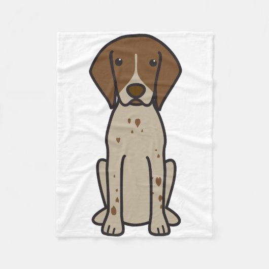 Deutscher kurzhaariger Zeiger-HundeCartoon Fleecedecke (Vorderseite)