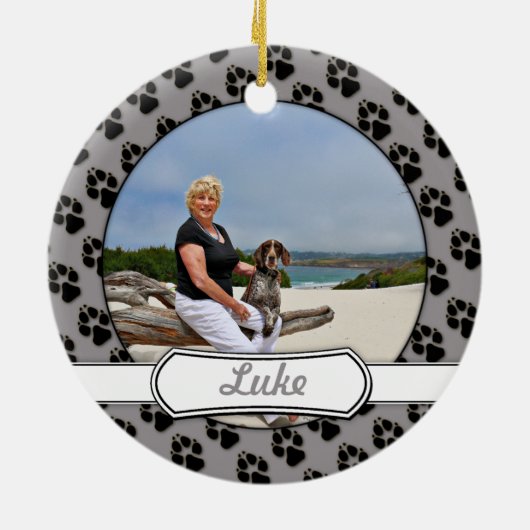 Deutscher kurzhaariger Zeiger - Luke - Riley Keramik Ornament (Hinten)