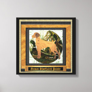 Deutscher kurzhaariger Zeiger-Sport von ihm Leinwanddruck