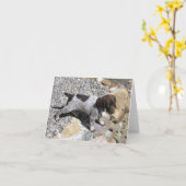 Deutscher kurzhaariger Zeiger-Welpe Karte (Gelbe Blume)