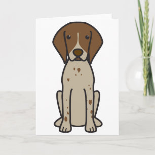 Deutscher Kurzhundehund-Cartoon Karte