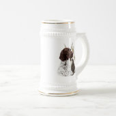 Deutscher Kurzläufer Pointer Beer Stein Bierglas (VorderseiteRechts)