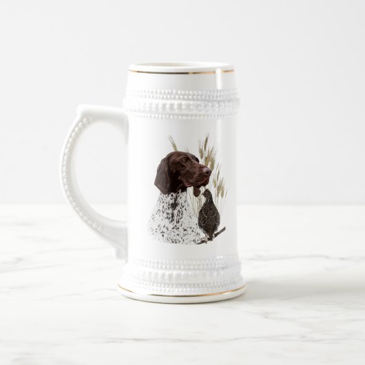Deutscher Kurzläufer Pointer Beer Stein Bierglas (Links)