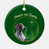 Deutscher Kurzläufer-Schlüsselanhänger Keramik Ornament (Hinten)