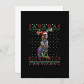 Deutscher Kurzporenhund Ugly Sweater Christ Einladung (Vorne/Hinten)