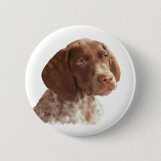 Deutscher Kurzschwanz-Welpe Button (Vorderseite)