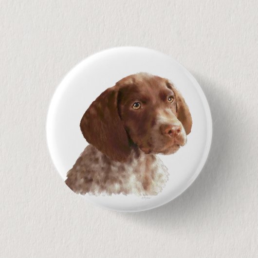 Deutscher Kurzschwanz-Welpe Button (Vorderseite)