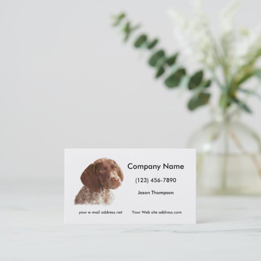 Deutscher Kurzschwanz-Welpe Visitenkarte (Stehend Vorderseite)