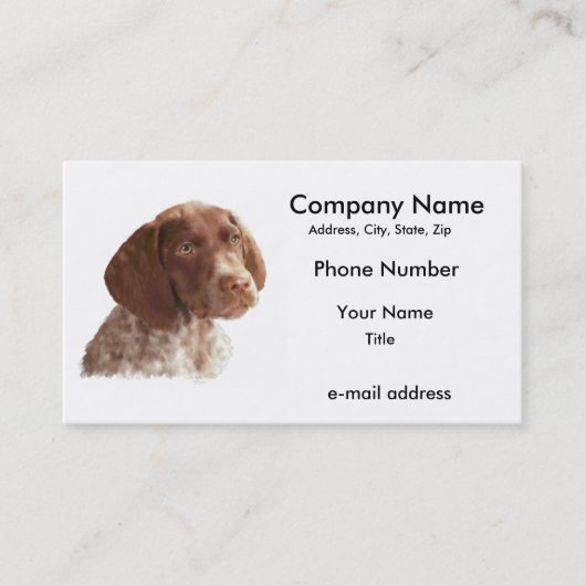 Deutscher Kurzschwanz-Welpe Visitenkarte (Vorderseite)