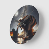 Deutscher Kurzstreckenseeverkehr Sky Moon Runde Wanduhr (Winkel)