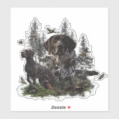 Deutscher Kurzzeiger Aufkleber (Blatt)