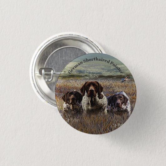 Deutscher Kurzzeiger Button (Vorne & Hinten)