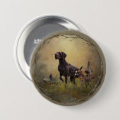 Deutscher Kurzzeiger Button (Vorne & Hinten)