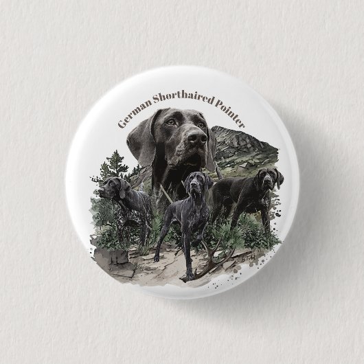 Deutscher Kurzzeiger Button (Vorderseite)