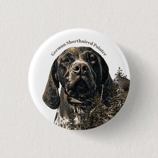 Deutscher Kurzzeiger Button (Vorderseite)