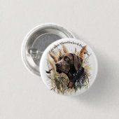 Deutscher Kurzzeiger Button (Vorne & Hinten)