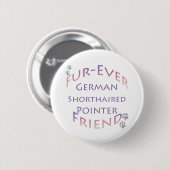 Deutscher Kurzzeiger Button (Vorne & Hinten)