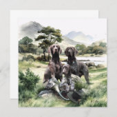 Deutscher Kurzzeiger Dankeskarte (Vorne/Hinten)